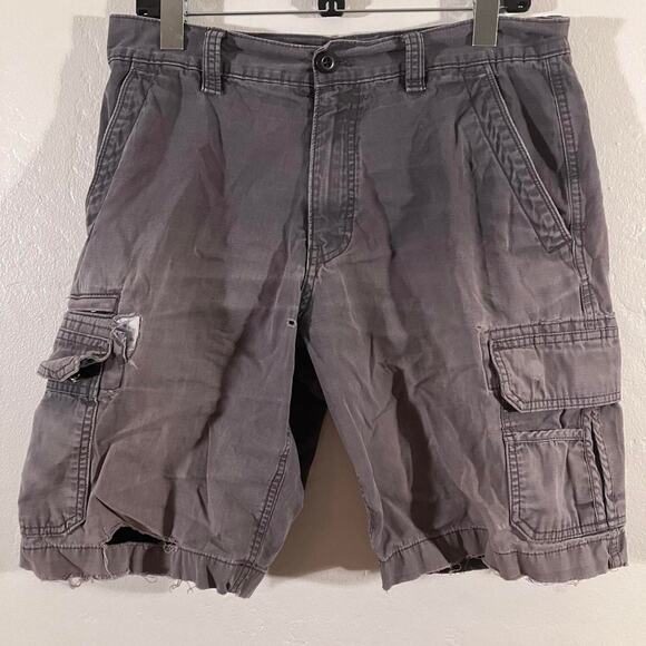 Eddie Bauer Faded Distressed Cargo Shorts - Picture 1 of 7